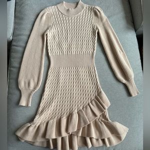 Flat White Anthropologie Sweater Dress Size XS - Runs Large